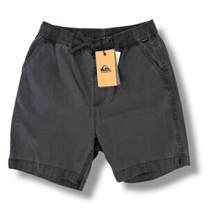 Quiksilver Taxer Shorts Boys Sz XL 16 5" Inseam Washed Gray Elastic Waist